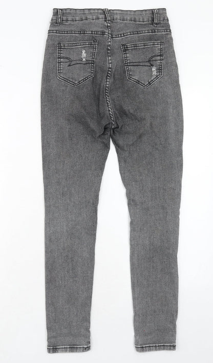 Womens UK Size 10 Denim Wise Regular Fit Skinny Grey Jeans