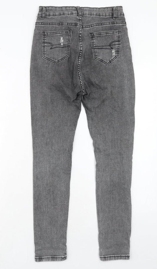 Womens UK Size 10 Denim Wise Regular Fit Skinny Grey Jeans