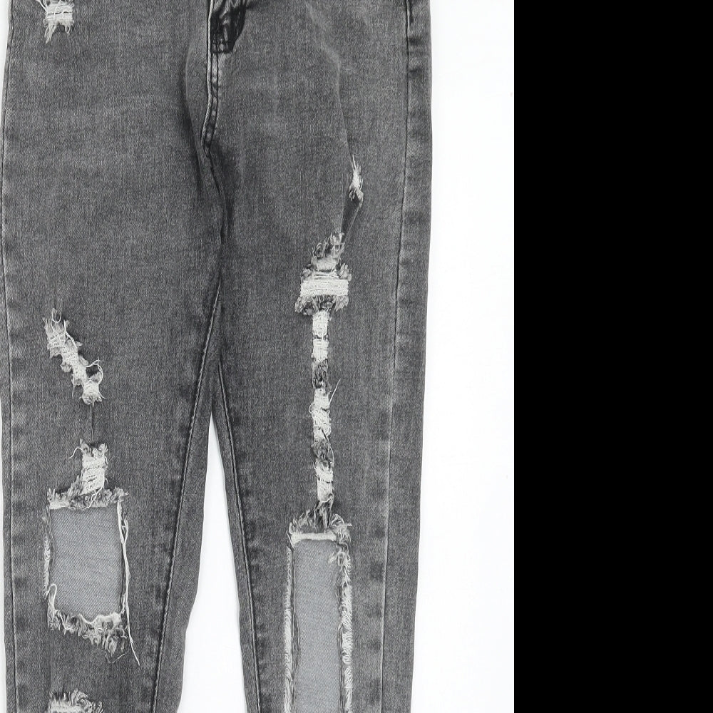 Womens UK Size 10 Denim Wise Regular Fit Skinny Grey Jeans