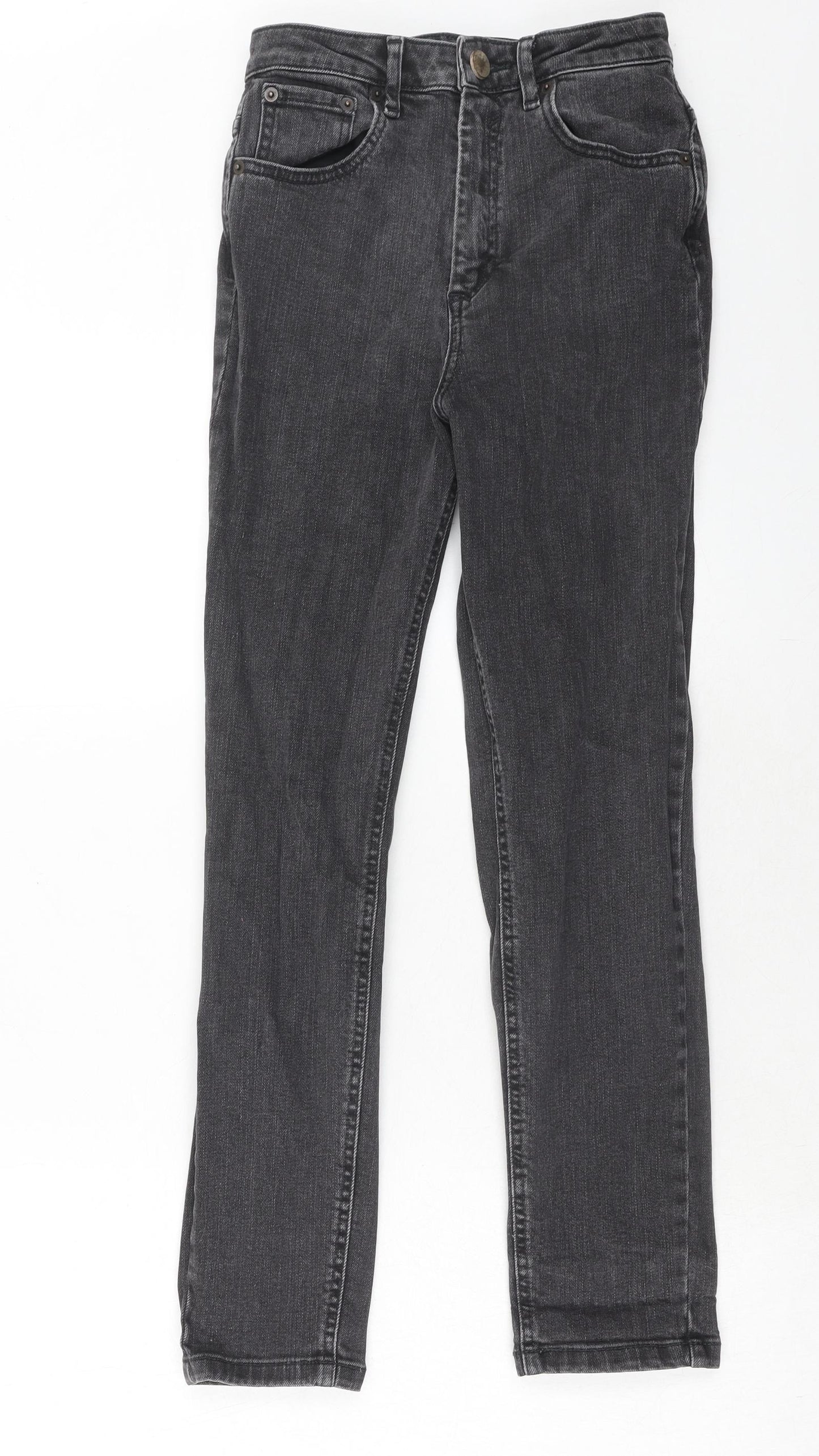 ASOS Womens Grey Cotton Skinny Jeans Size 26 in L32 in Regular Button