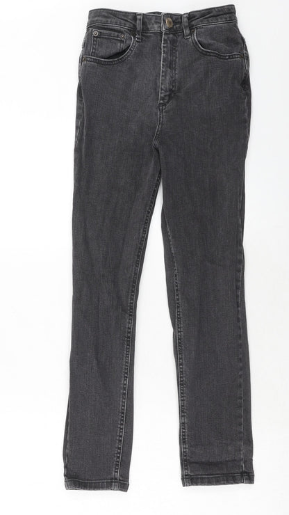 ASOS Womens Grey Cotton Skinny Jeans Size 26 in L32 in Regular Button