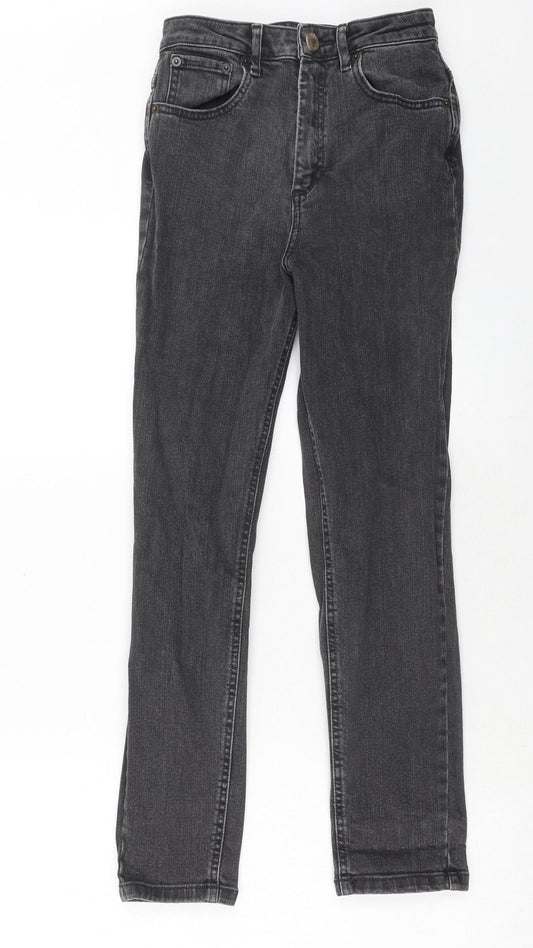 ASOS Womens Grey Cotton Skinny Jeans Size 26 in L32 in Regular Button