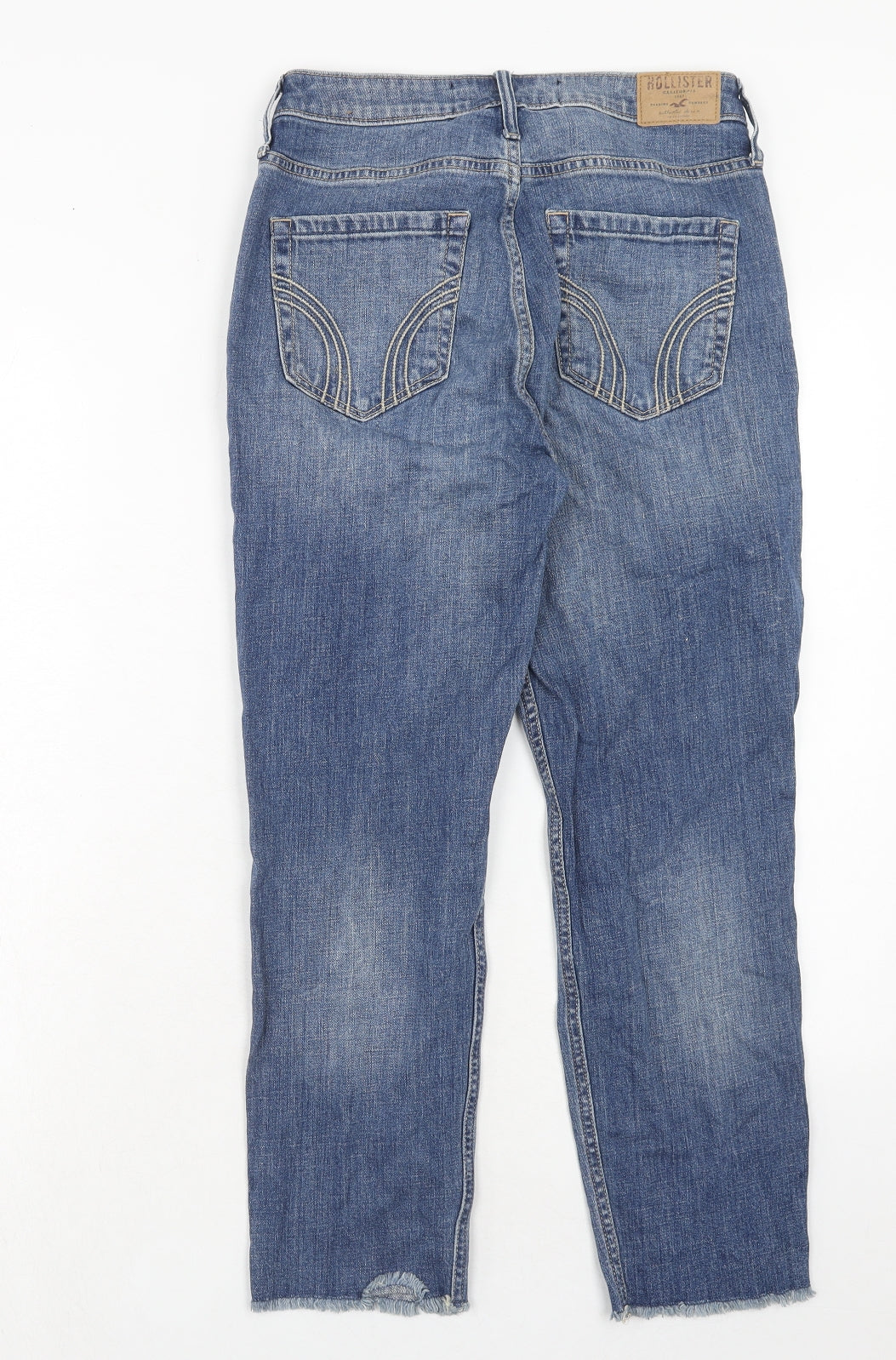 Hollister Womens Blue Cotton Straight Jeans Size 26 in Regular Zip
