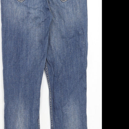 Hollister Womens Blue Cotton Straight Jeans Size 26 in Regular Zip