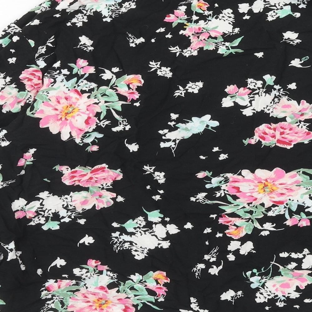 Womens UK Size 12 Marks and Spencer Black Basic Button-Up