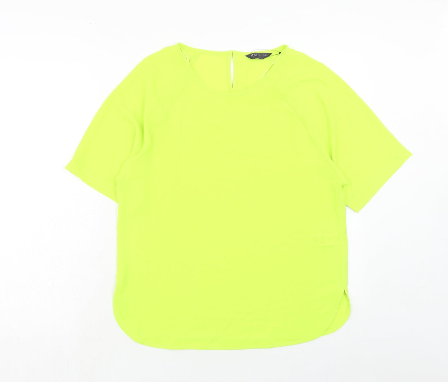 Womens UK Size 10 Marks and Spencer Green Basic T-Shirt
