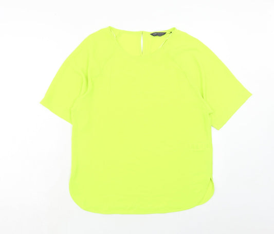 Womens UK Size 10 Marks and Spencer Green Basic T-Shirt