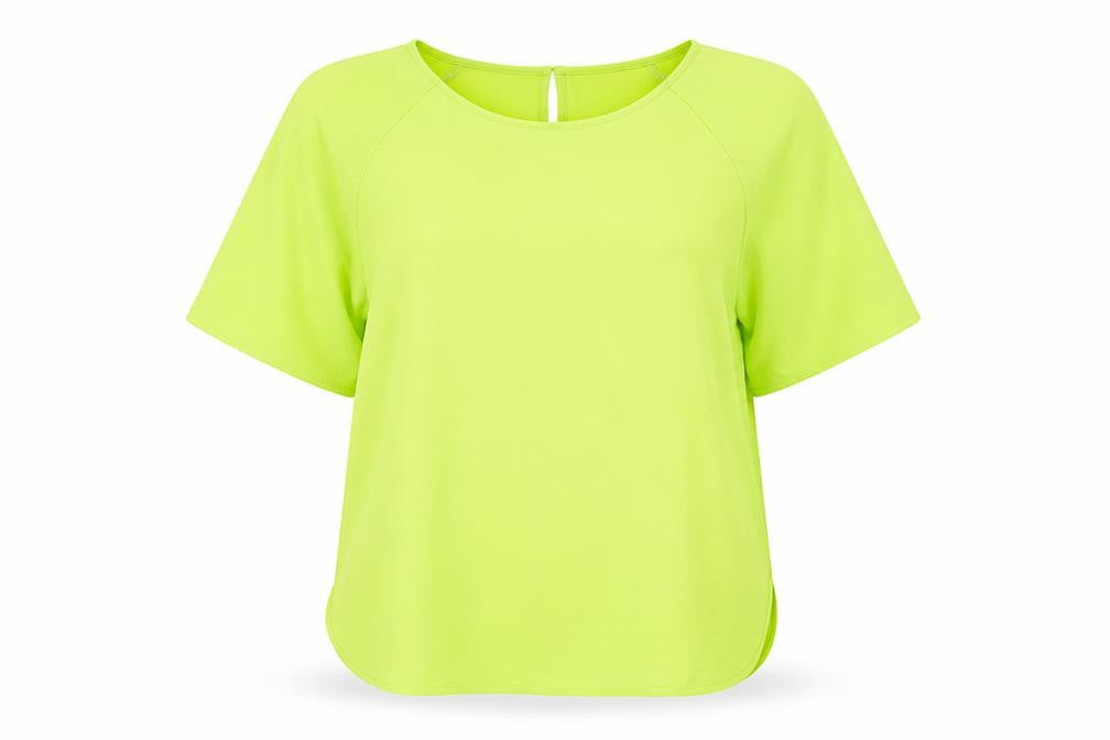 Womens UK Size 10 Marks and Spencer Green Basic T-Shirt