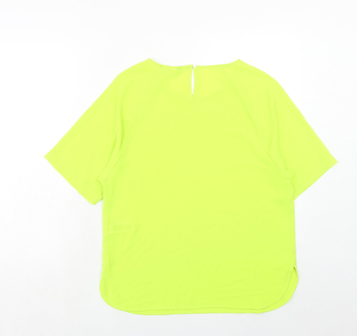 Womens UK Size 10 Marks and Spencer Green Basic T-Shirt