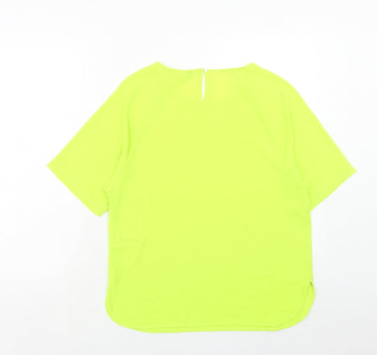 Womens UK Size 10 Marks and Spencer Green Basic T-Shirt