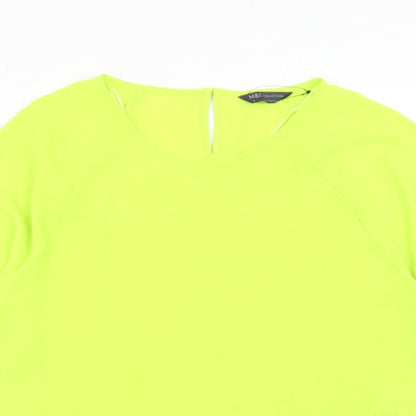 Womens UK Size 10 Marks and Spencer Green Basic T-Shirt