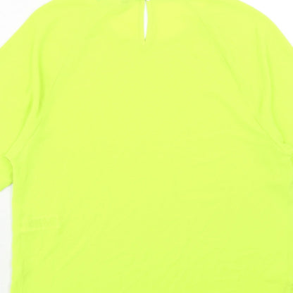 Womens UK Size 10 Marks and Spencer Green Basic T-Shirt