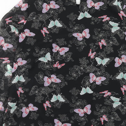 Womens UK Size 8 South Black Basic Blouse