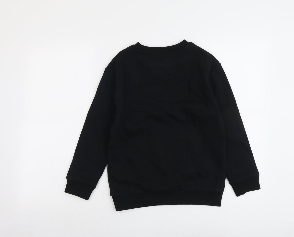 Marks & Spencer Boys Black Cotton Pullover Sweatshirt Size 9-10 Years Pullover - Stranger Things