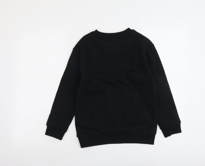 Marks & Spencer Boys Black Cotton Pullover Sweatshirt Size 9-10 Years Pullover - Stranger Things