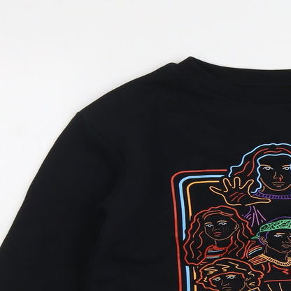 Marks & Spencer Boys Black Cotton Pullover Sweatshirt Size 9-10 Years Pullover - Stranger Things