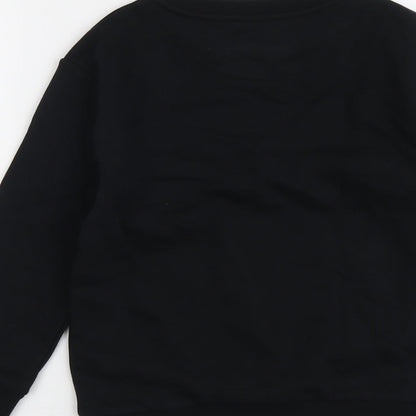 Marks & Spencer Boys Black Cotton Pullover Sweatshirt Size 9-10 Years Pullover - Stranger Things