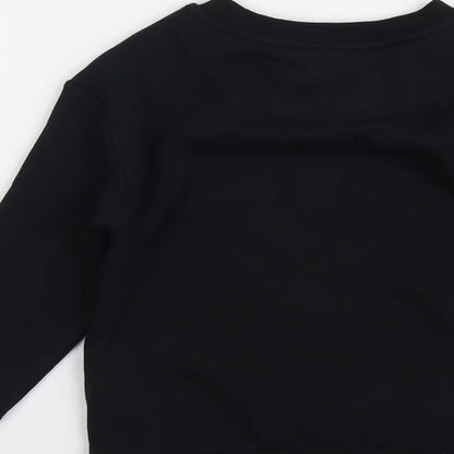 Marks and Spencer Boys Black Cotton Pullover Sweatshirt Size 6-7 Years Pullover - Stranger Things