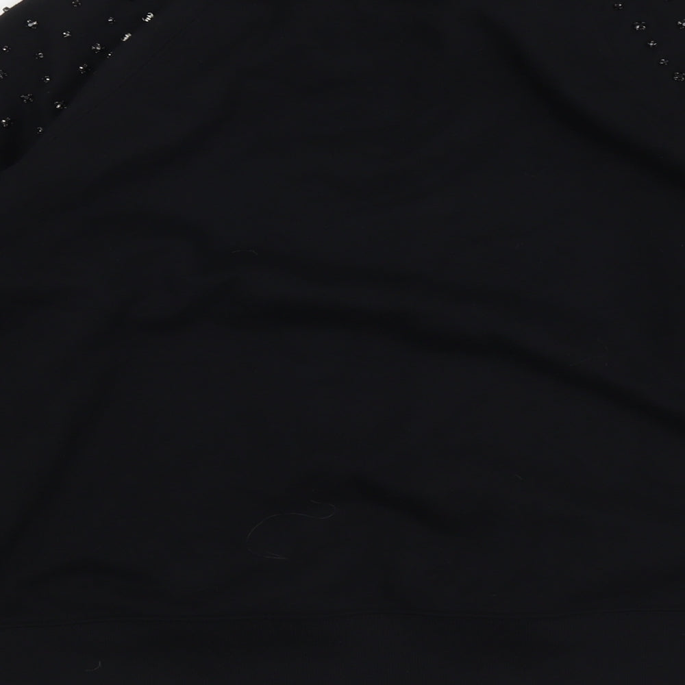 Womens UK Size M Marks and Spencer Black Pullover Sweatshirt