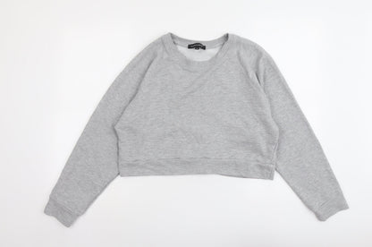 Cameo Rose Womens Grey Cotton Pullover Sweatshirt Size M Pullover