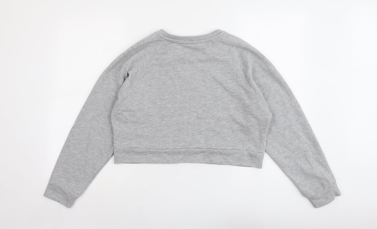Cameo Rose Womens Grey Cotton Pullover Sweatshirt Size M Pullover