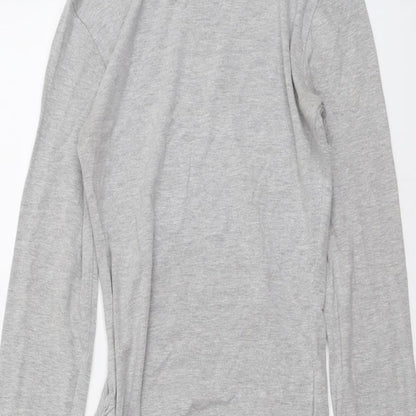 Missguided Womens Grey Polyester Jumper Dress Size 6 Round Neck Pullover