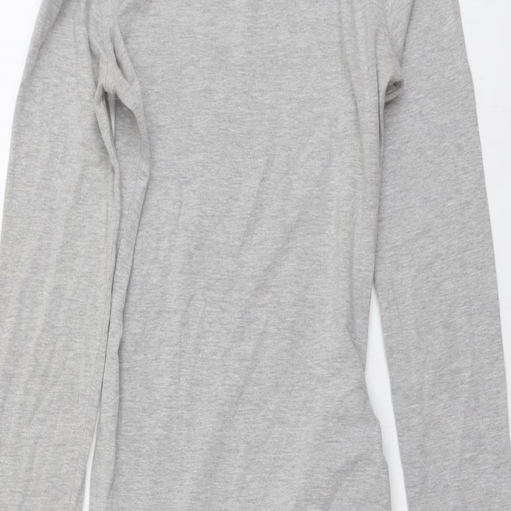 Missguided Womens Grey Polyester Jumper Dress Size 6 Round Neck Pullover