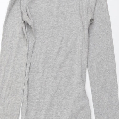 Missguided Womens Grey Polyester Jumper Dress Size 6 Round Neck Pullover