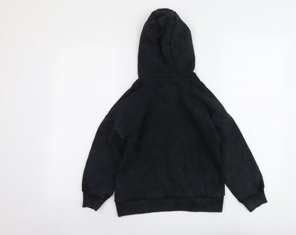 Marks and Spencer Boys Black Cotton Pullover Hoodie Size 7-8 Years Pullover - Strangers Things