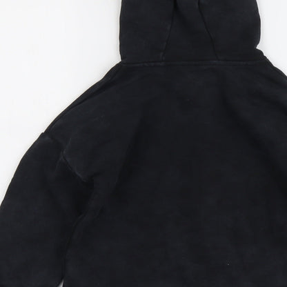 Marks and Spencer Boys Black Cotton Pullover Hoodie Size 7-8 Years Pullover - Strangers Things