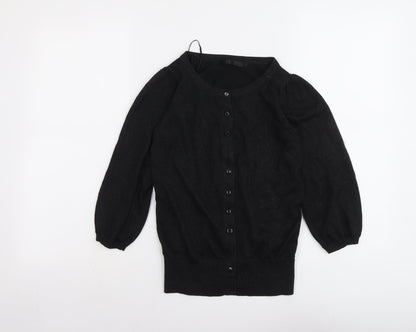 Womens UK Size 10 River Island Black Cardigan Jumper