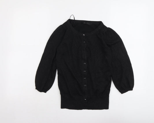 Womens UK Size 10 River Island Black Cardigan Jumper