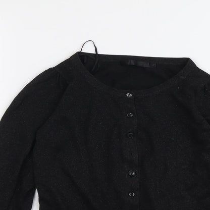 Womens UK Size 10 River Island Black Cardigan Jumper
