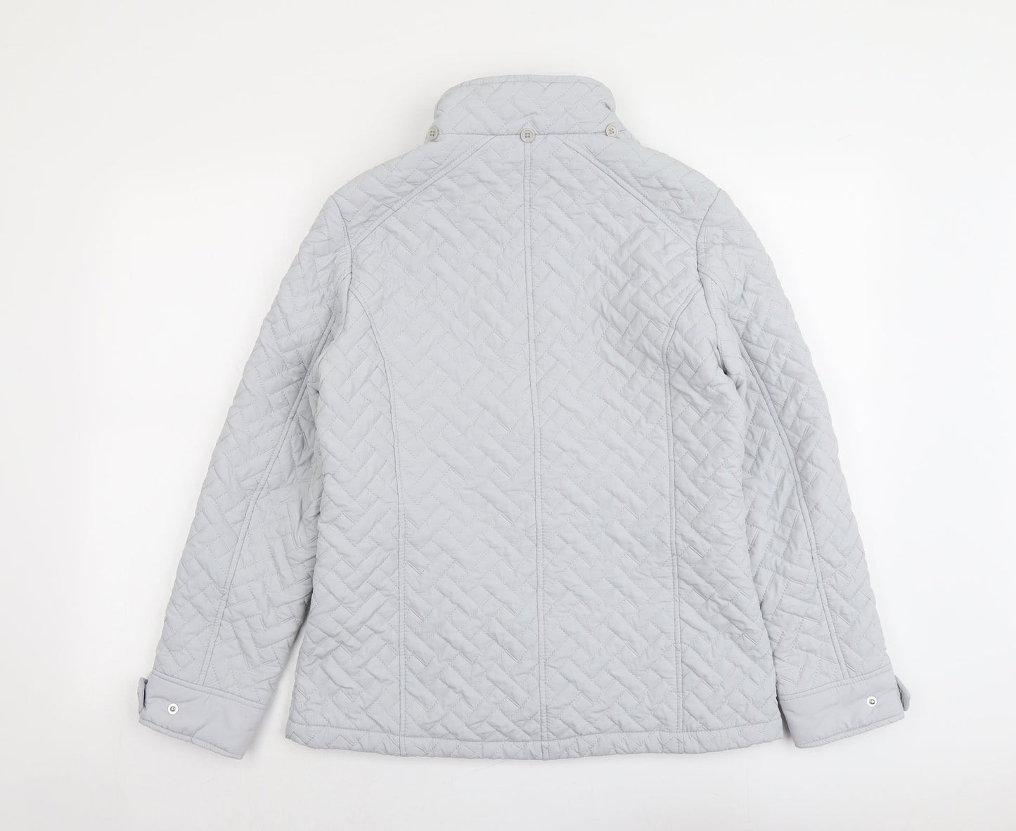 Womens UK Size 10 EWM Grey Quilted Coat