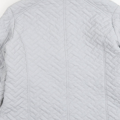 Womens UK Size 10 EWM Grey Quilted Coat