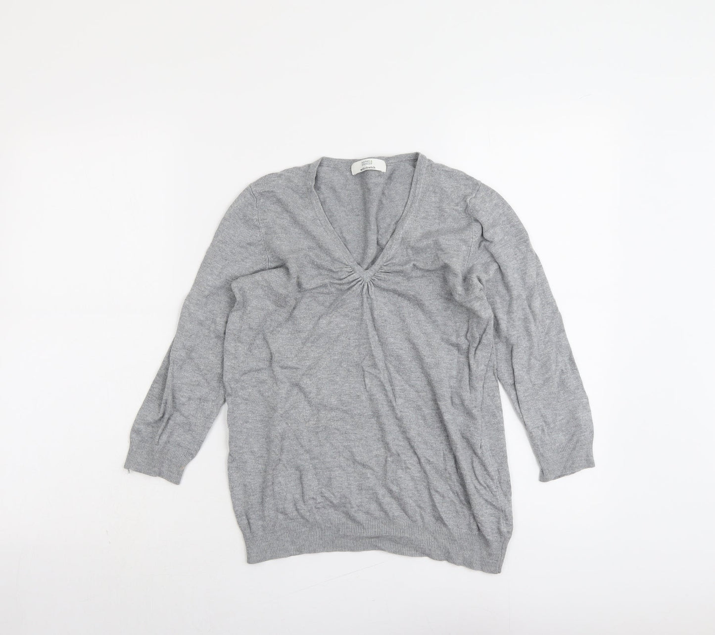 Womens UK Size 10 Marks and Spencer Grey Pullover Jumper