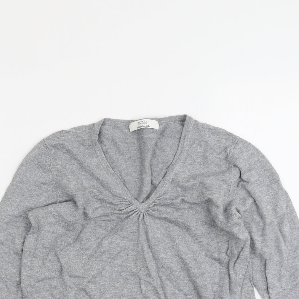 Womens UK Size 10 Marks and Spencer Grey Pullover Jumper