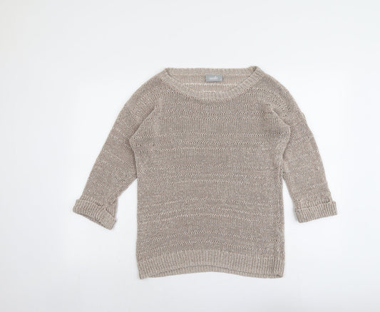 Womens UK Size M Wallis Beige Pullover Jumper