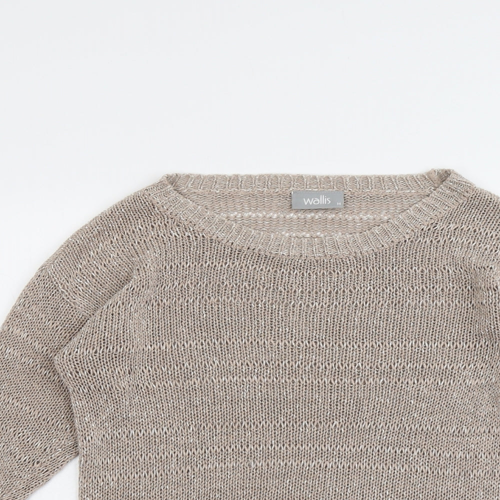 Womens UK Size M Wallis Beige Pullover Jumper
