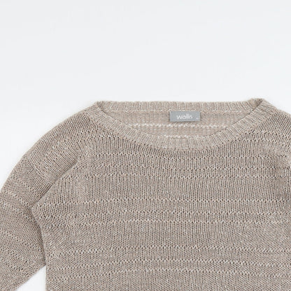 Womens UK Size M Wallis Beige Pullover Jumper