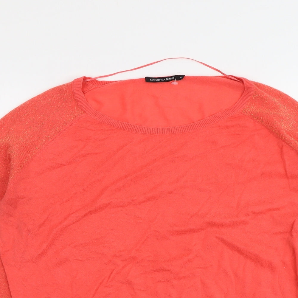 Womens UK Size 4 Monoprix Red Pullover Jumper