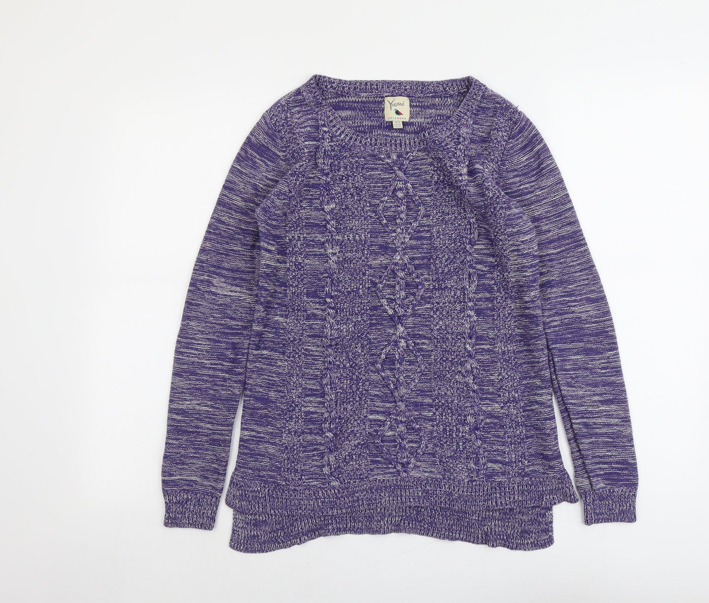 Womens UK Size 10 Yumi Purple Pullover Jumper
