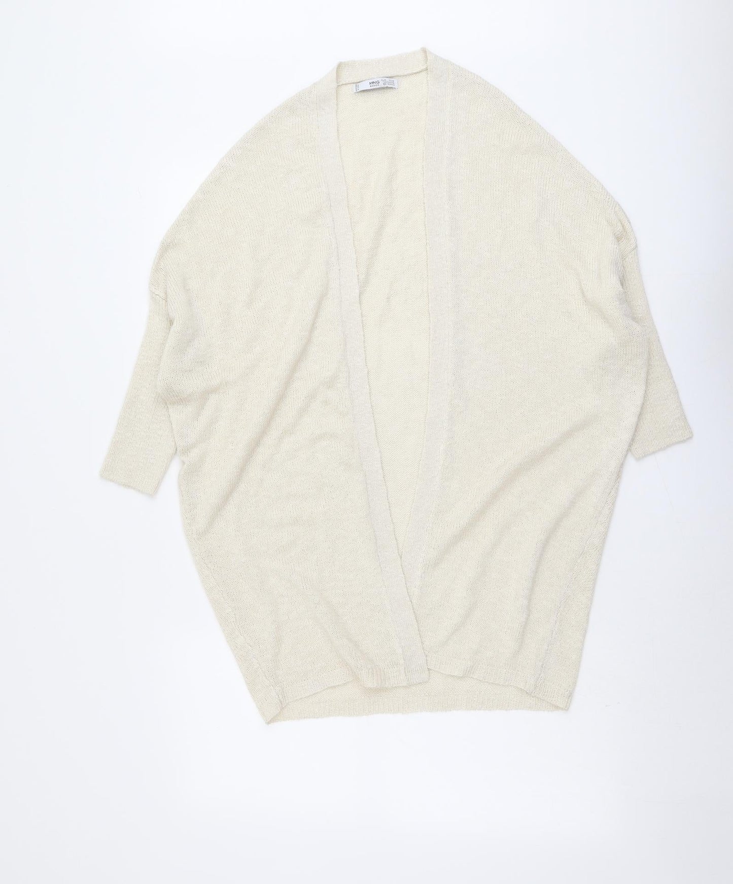 Womens UK Size XS Mango Beige Cardigan Jumper