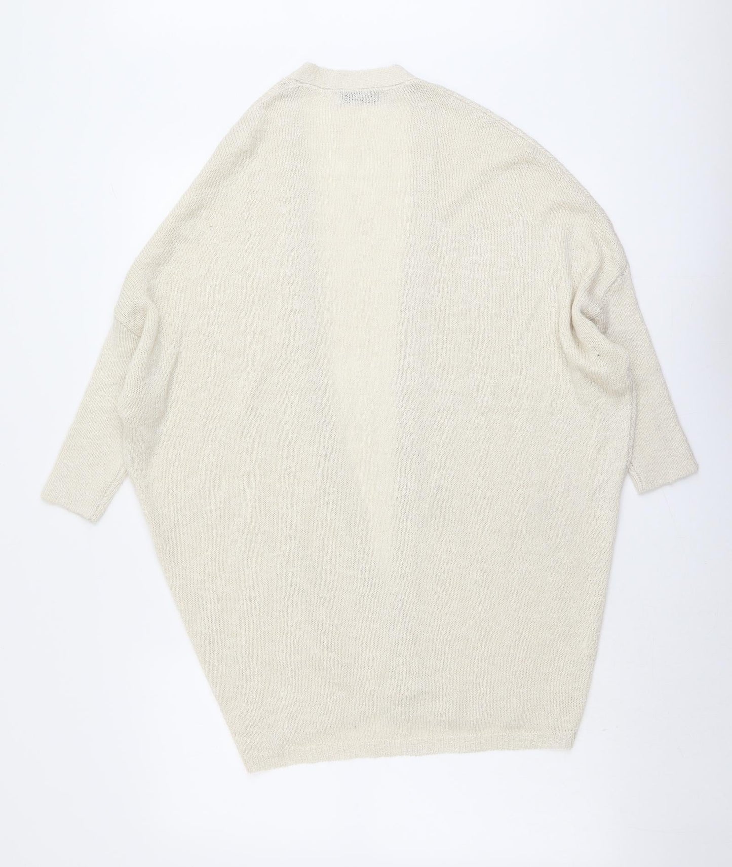 Womens UK Size XS Mango Beige Cardigan Jumper