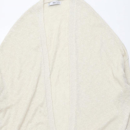 Womens UK Size XS Mango Beige Cardigan Jumper