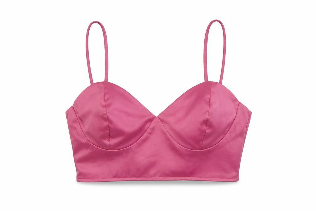 Womens UK Size 8 Nasty Gal Pink Cropped Tank