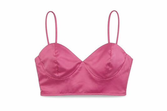 Womens UK Size 8 Nasty Gal Pink Cropped Tank