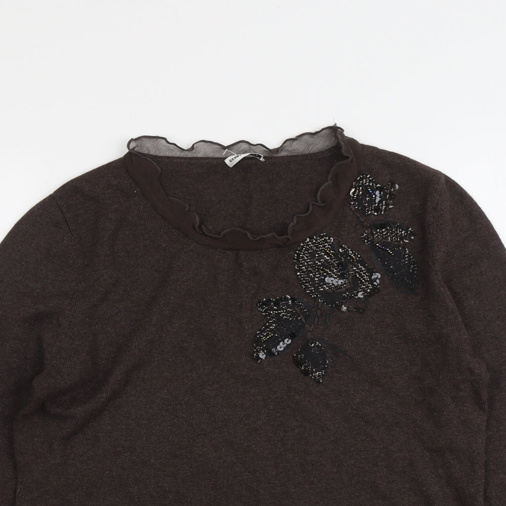 Womens UK Size 12 Gerry Weber Brown Pullover Jumper
