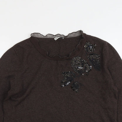 Womens UK Size 12 Gerry Weber Brown Pullover Jumper