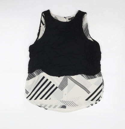 Womens UK Size 10 River Island Black Basic Tank
